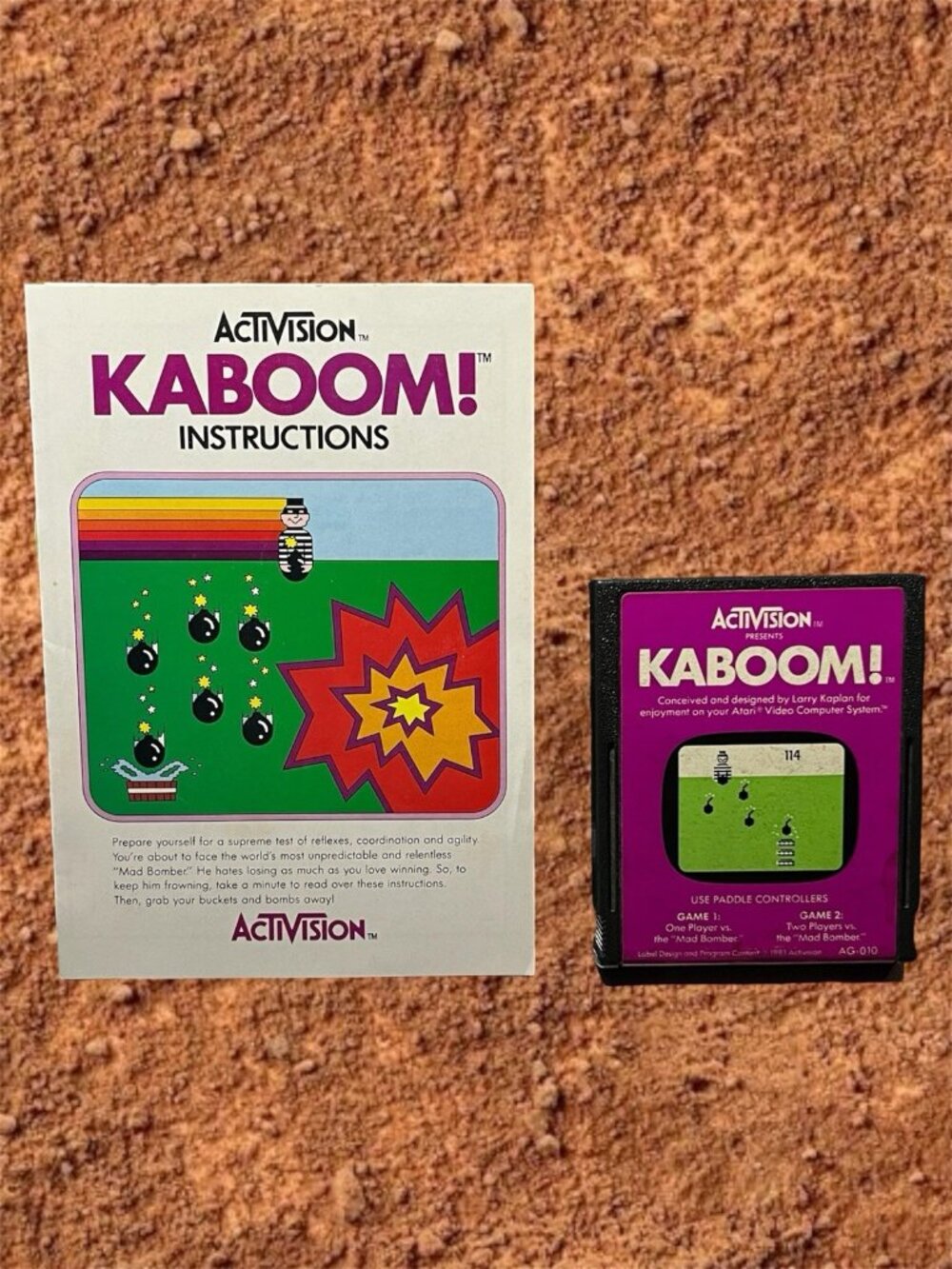Activision Kaboom! Atari 2600 Video Game Cartridge with Instruction Manual